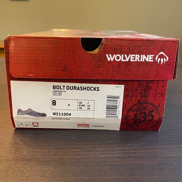Wolverine Bolt Durashocks Carbonmax Toe - Mens Size 8 - NIB - Picture 7 of 7